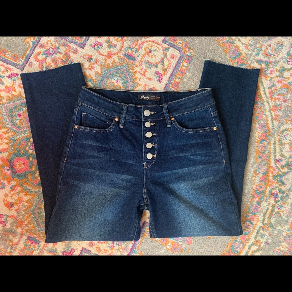 NWOT High rise button fly crop jeans